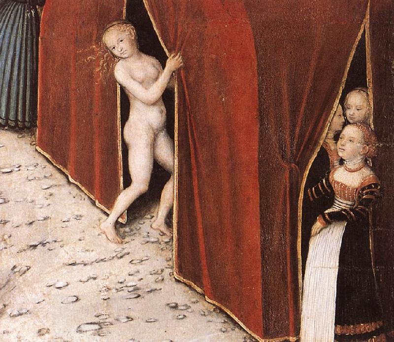 CRANACH, Lucas the Elder The Fountain of Youth (detail)  215 oil painting picture